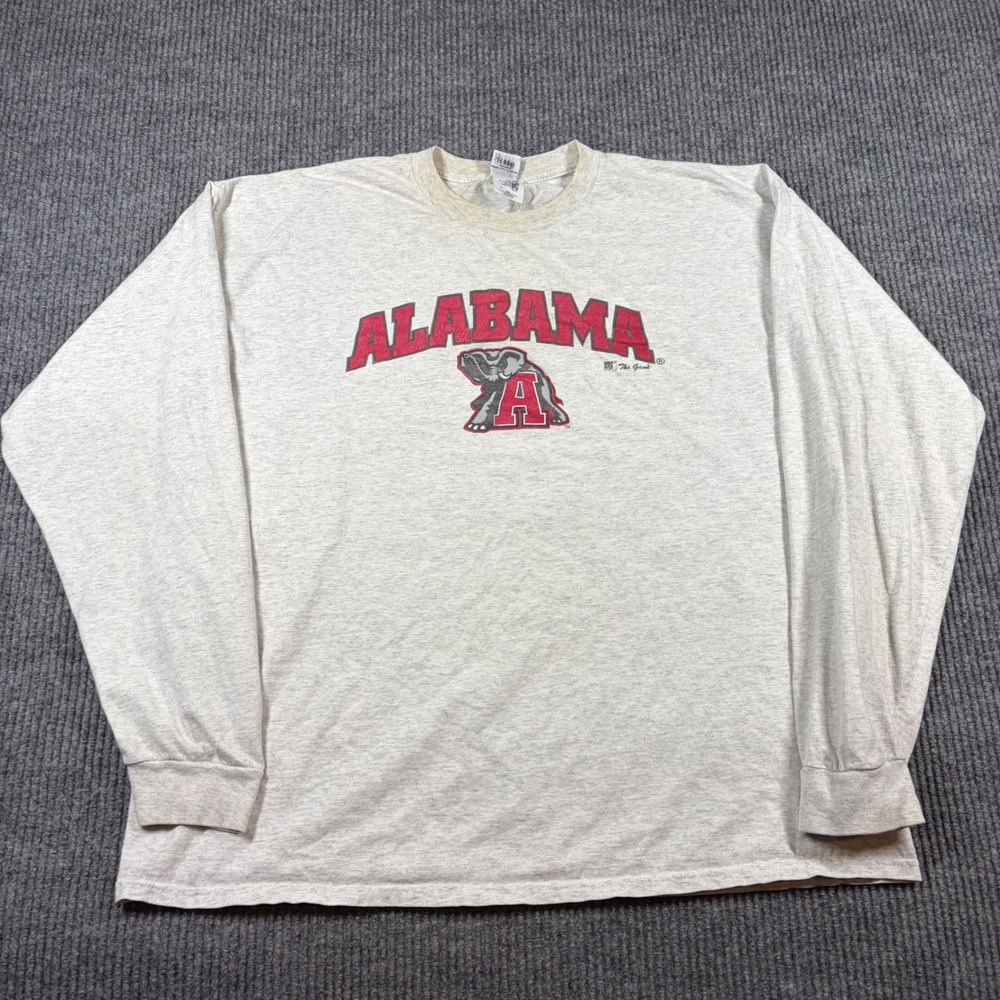 Vintage The Game Shirt Men's XXL‎ Alabama Crimson Tide Long Sleeve Gray NCAA